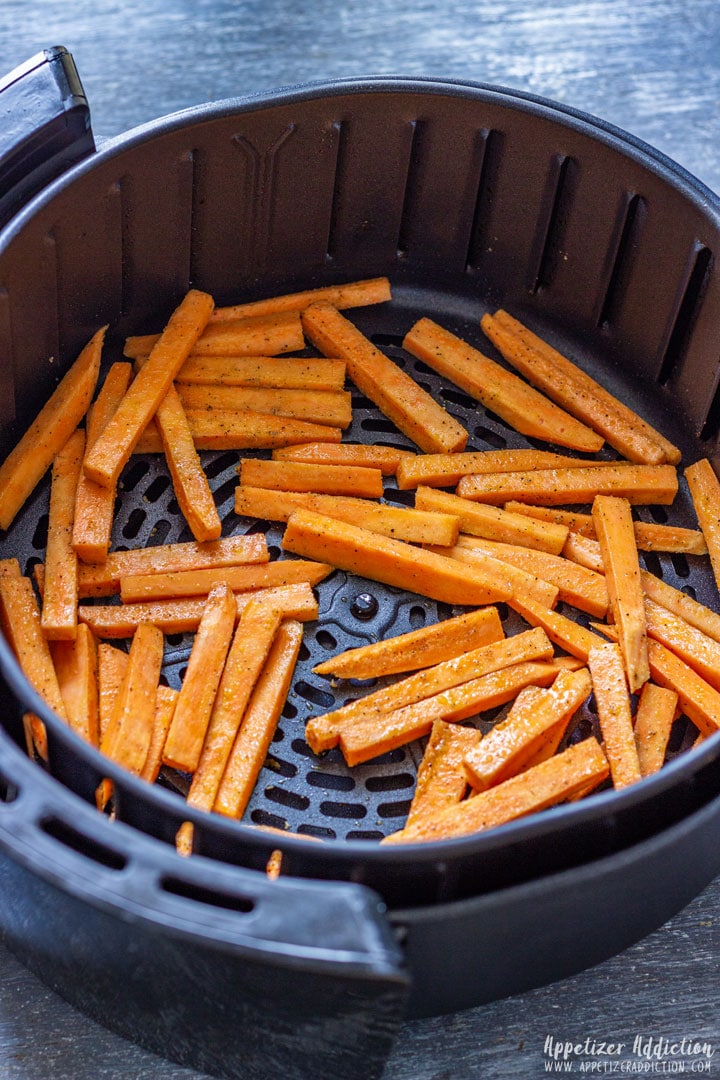 Sweet Potato Fries cooked in the air fryer