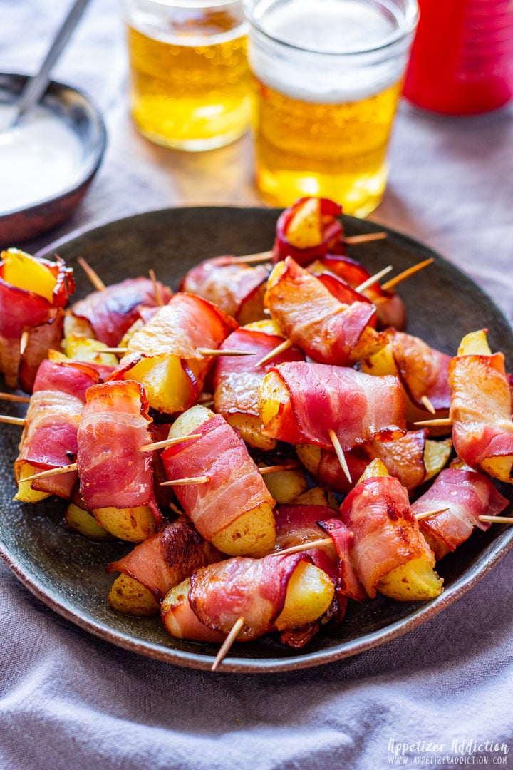 Bacon wrapped baby potatoes