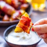 Bacon wrapped baby potatoes pin
