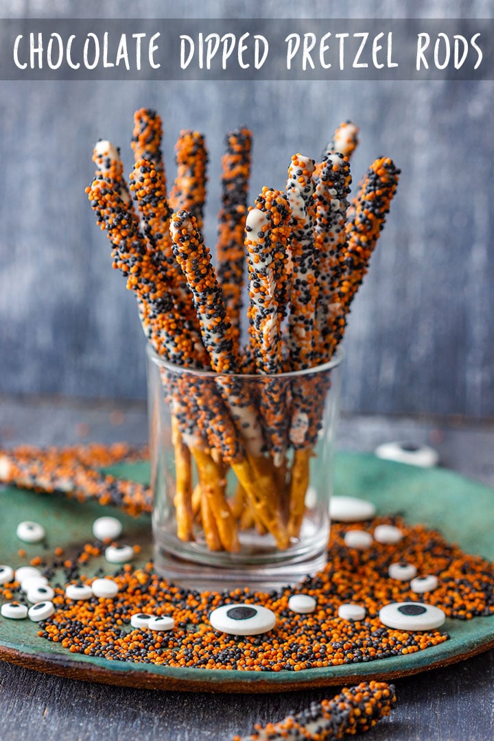 Chocolate Dipped Pretzel Rods Recipe Appetizer Addiction