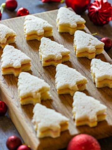 Christmas tree sandwiches for Holidays