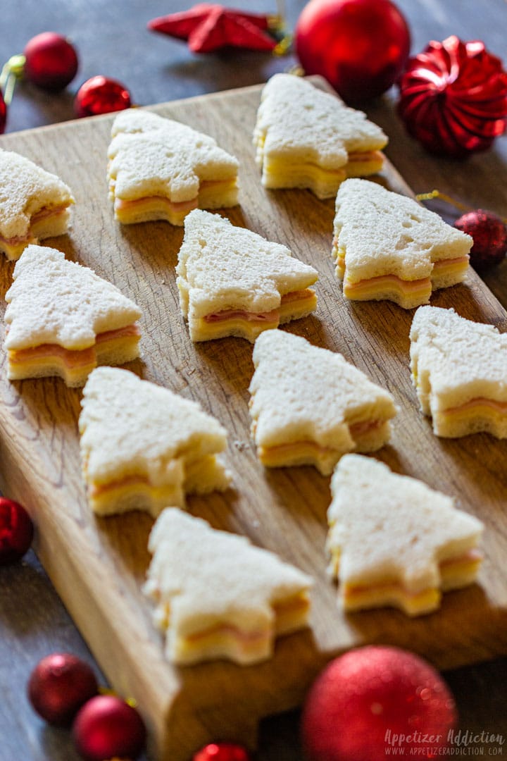 Christmas tree sandwiches for Holidays