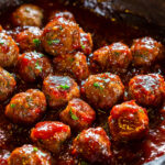 Cranberry meatballs pin