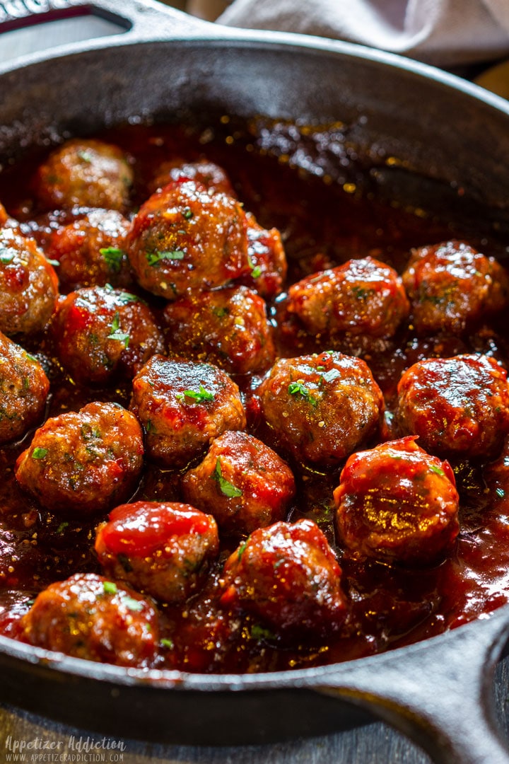 Homemade cranberry meatballs