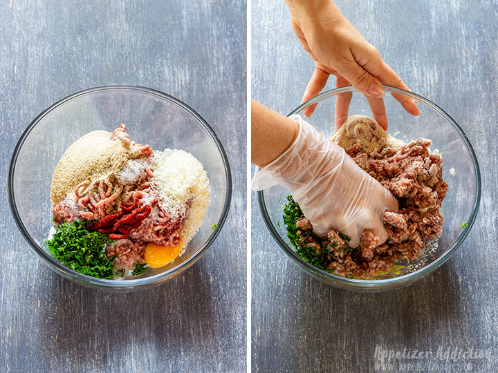 Making cranberry meatballs step 1