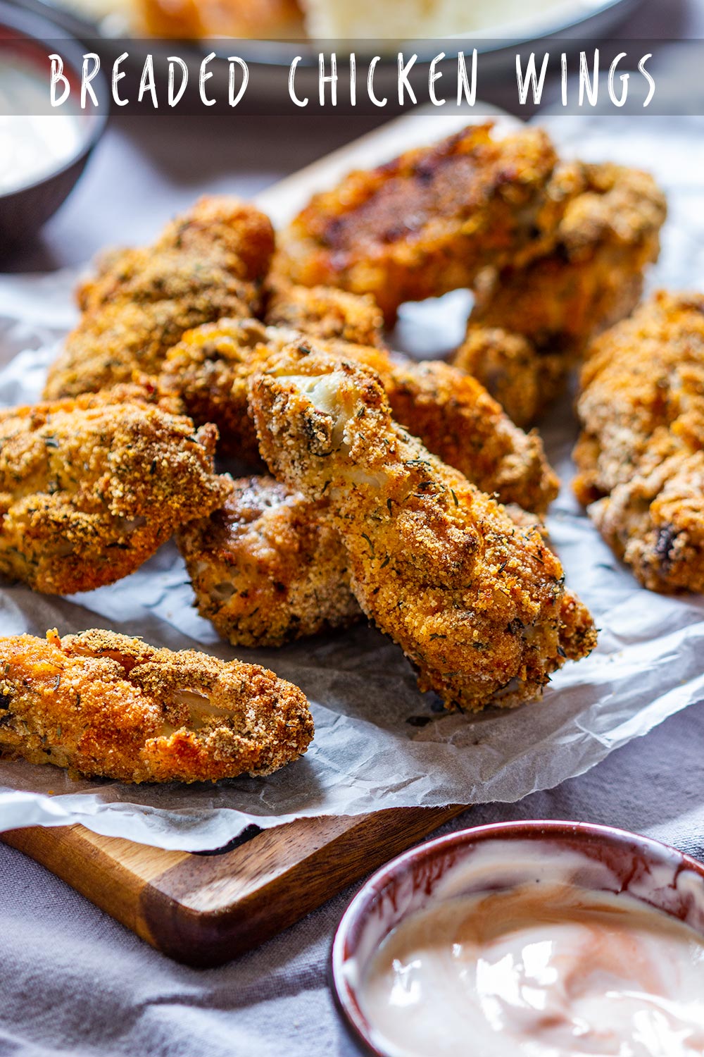 Breaded Chicken Wings Recipe Appetizer Addiction