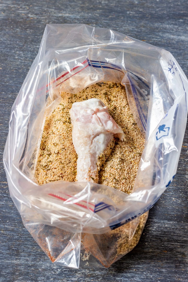 How to make breaded chicken wings step 2 - Coat chicken wings in breadcrumbs