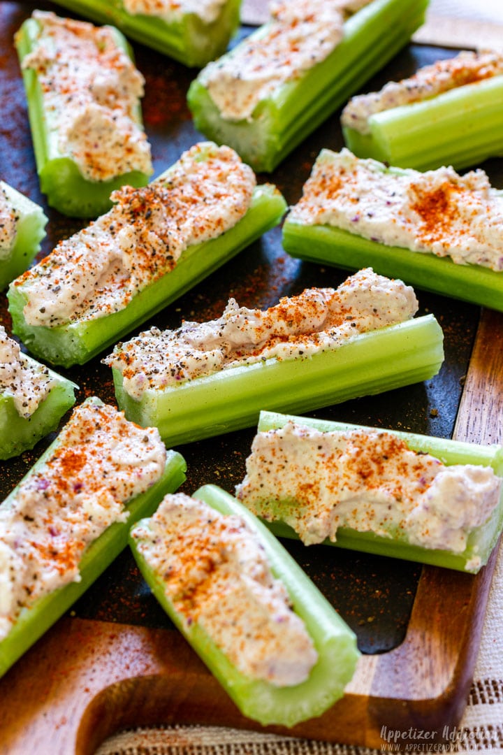 Stuffed Celery Recipe - Appetizer Addiction