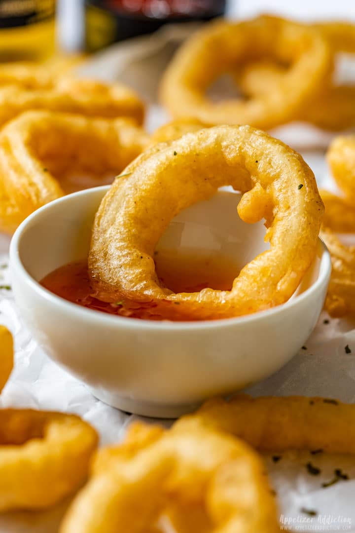 Onion ring close-up