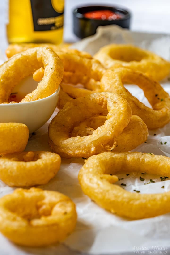 Beer batter onion rings