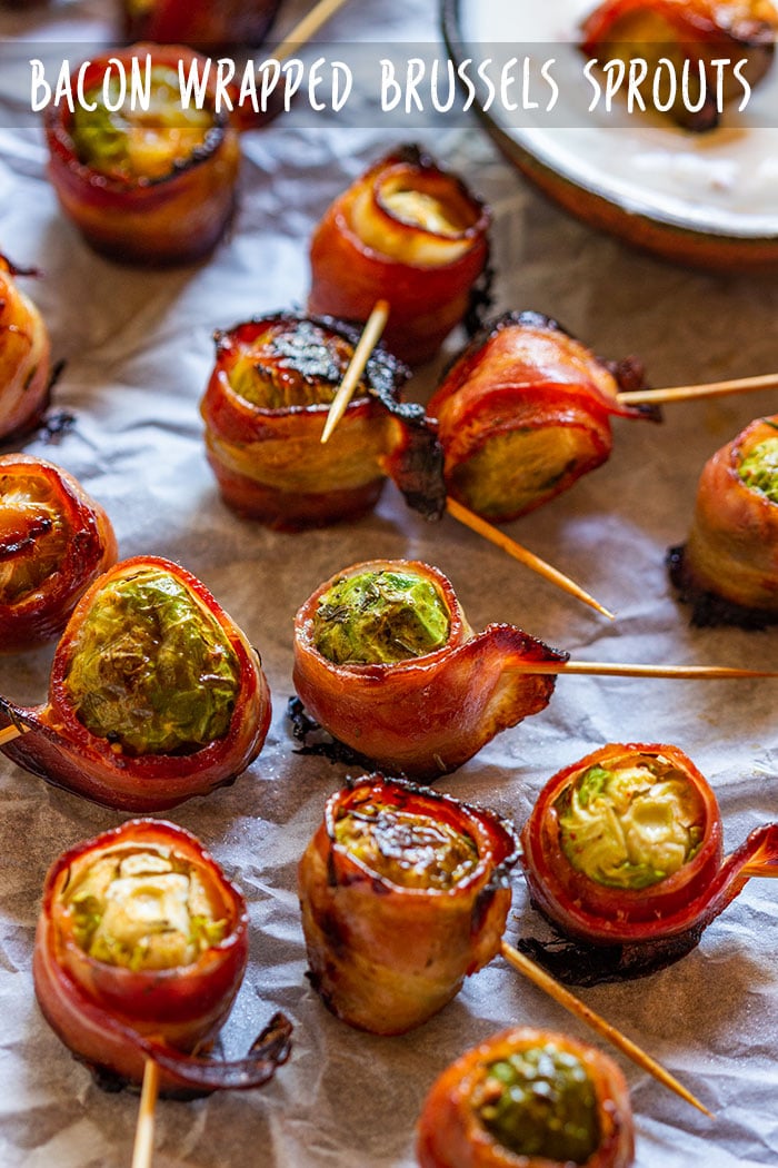 Brussels Sprouts Wrapped in Bacon Appetizer Addiction