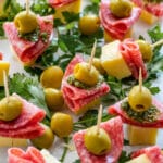 Salami Cheese Skewers