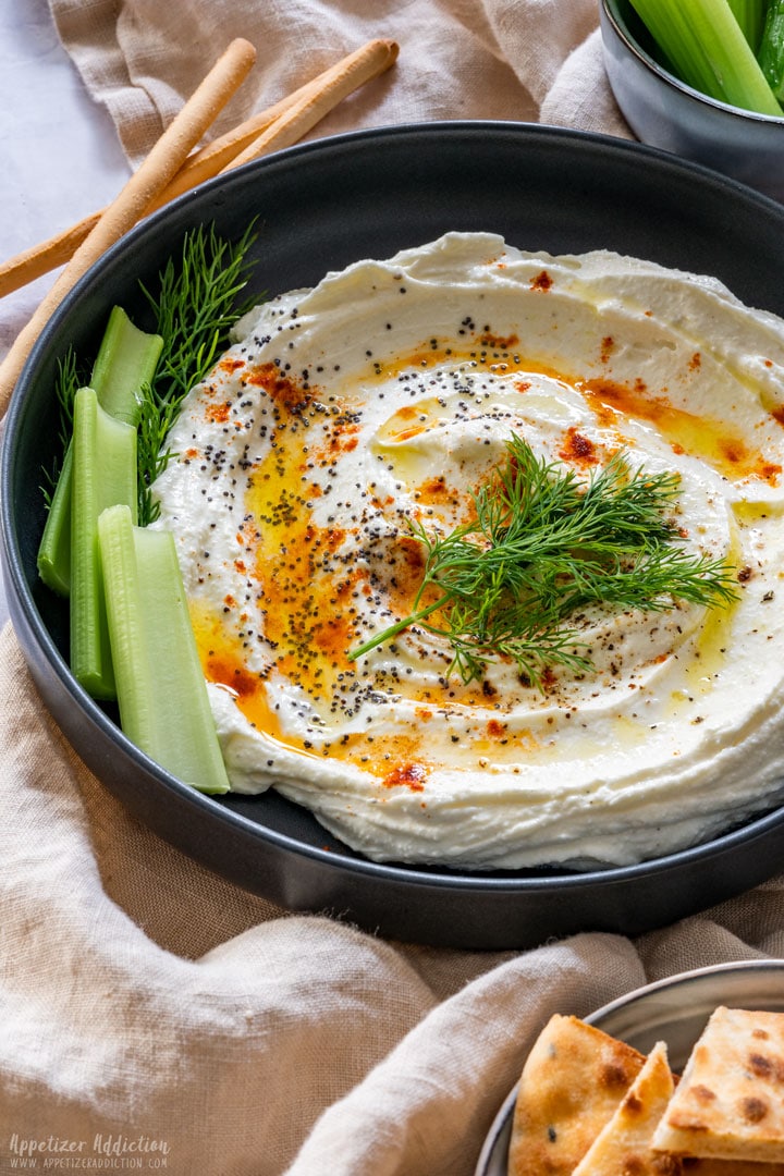 Whipped feta dip with dill