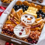 Snowman charcuterie board