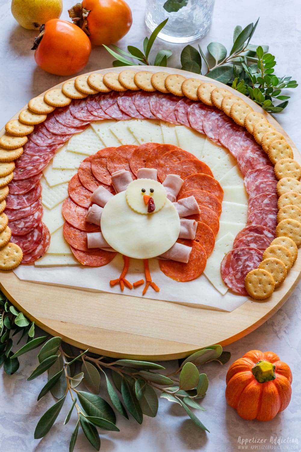 Thanksgiving turkey charcuterie board for the Holiday.